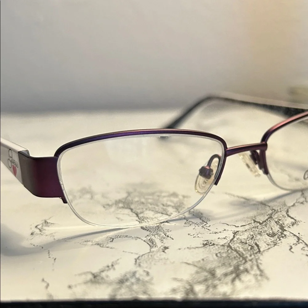 Guess Girls Glasses with Purple Accents. Size 48-16-130